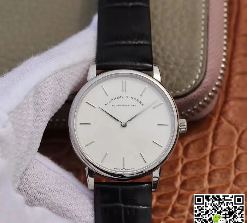 A. Lange & Sohne Saxonia Thin 201.027 SV Factory 1:1 Best Edition Replica Watch white dial Swiss ETA2892